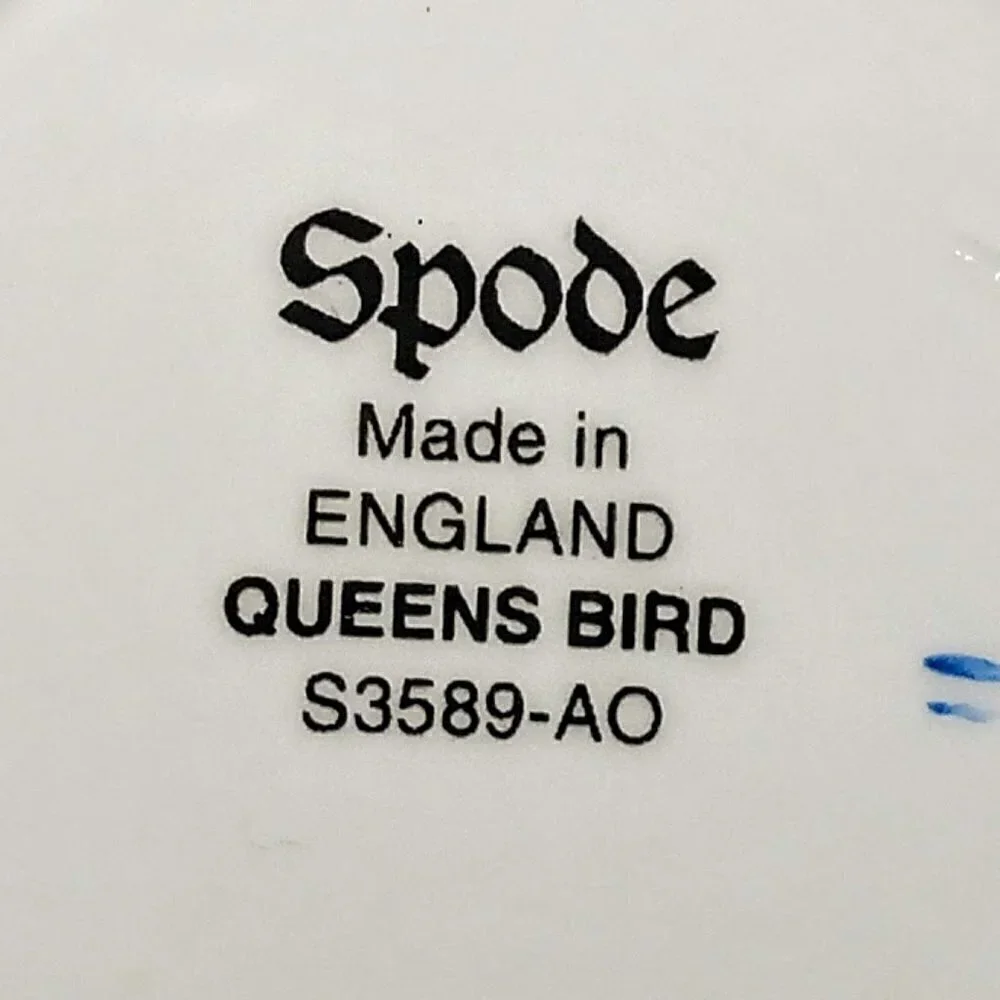 Spode Queen's Bird Floral Ceramic Footed Cups (2)